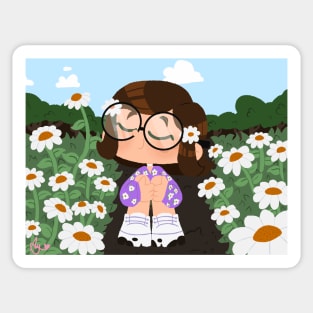 Original artwork: Delilah flower field Sticker